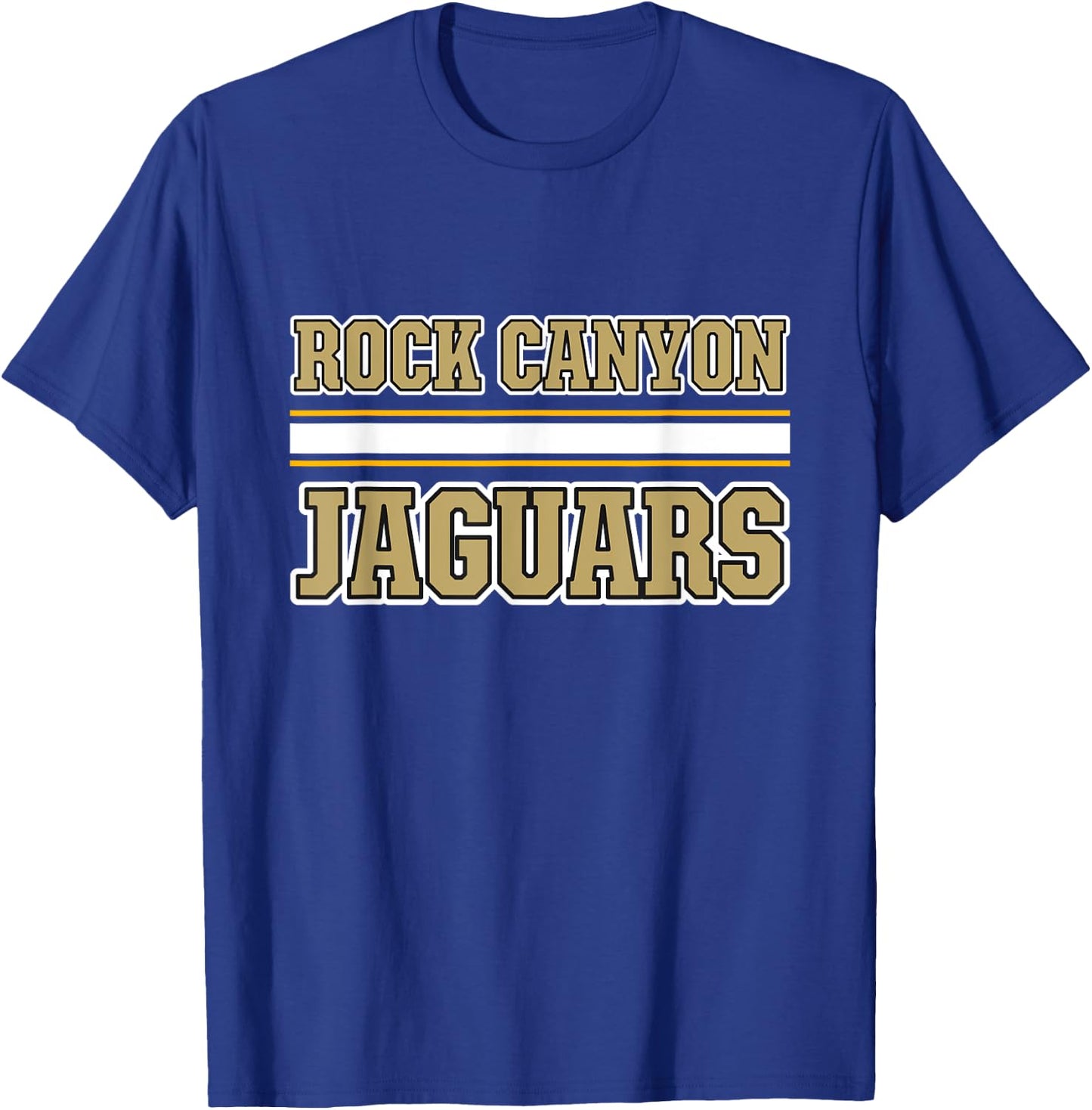 Rock Canyon Jaguars Horizontal Stripes T-Shirt - T-Shirt | Royal