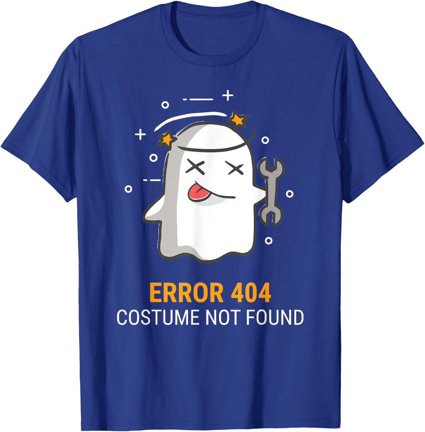 Error 404 Costume Not Found Easy Halloween Ghost T-Shirt - T-Shirt | Royal