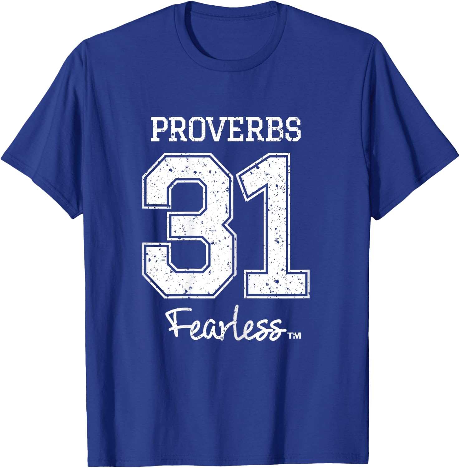 Women's Proverbs 31 Fearless - Jesus Surfed Christian T-Shirt - T-Shirt | Royal