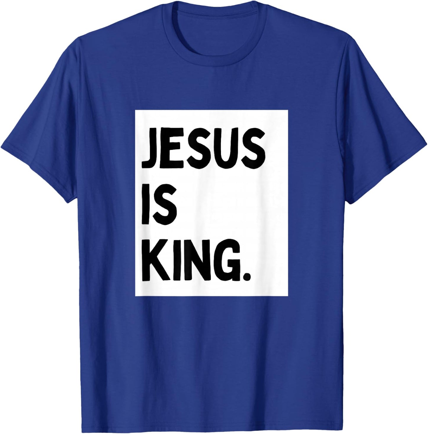 Jesus Is King - Minimalist Christian Religious Jesus T-Shirt - T-Shirt | Royal