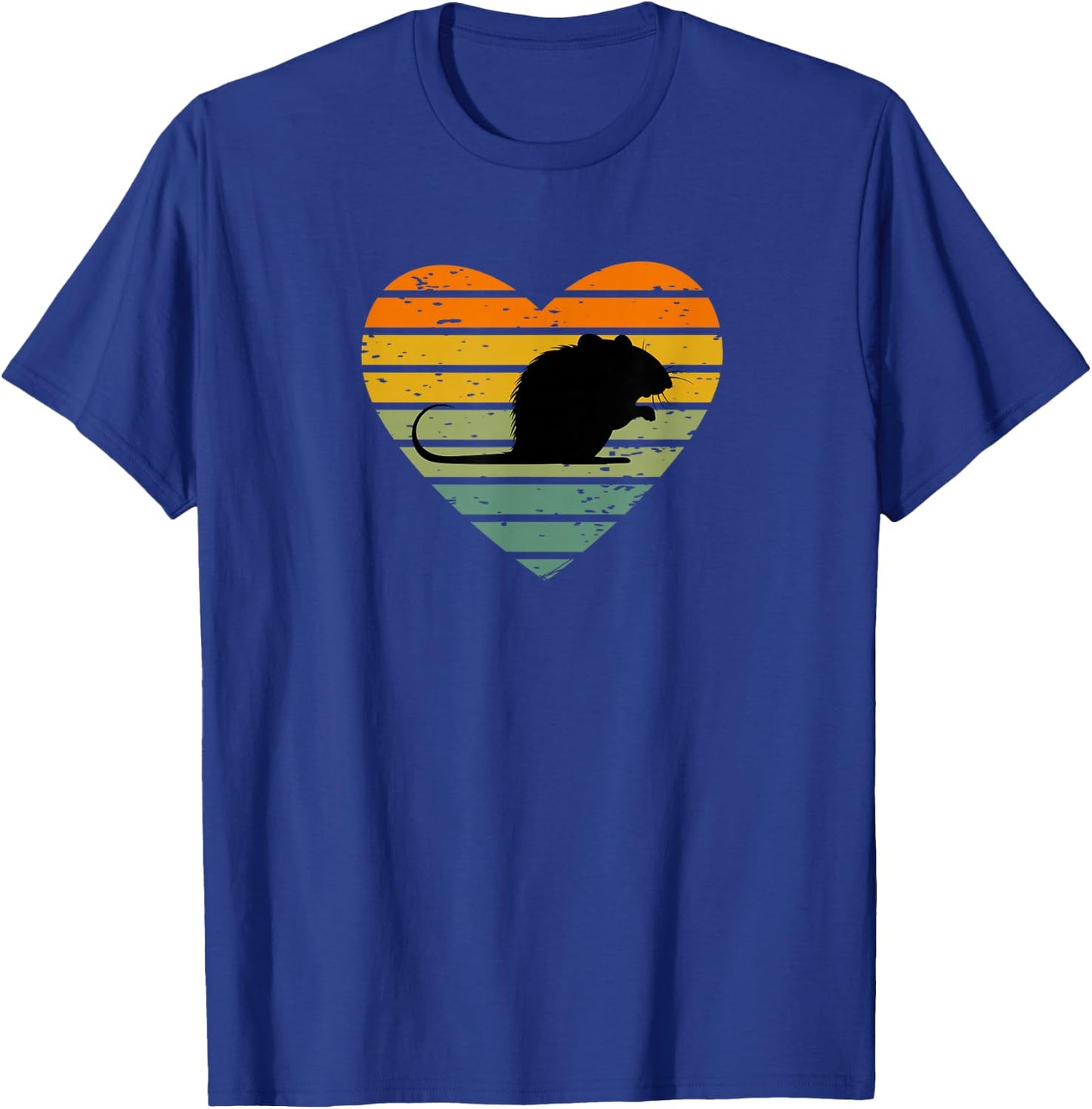 Ich liebe Ratten Retro Herz Nagetier Rattenfan Punker Ratte T-Shirt - T-Shirt | Royal
