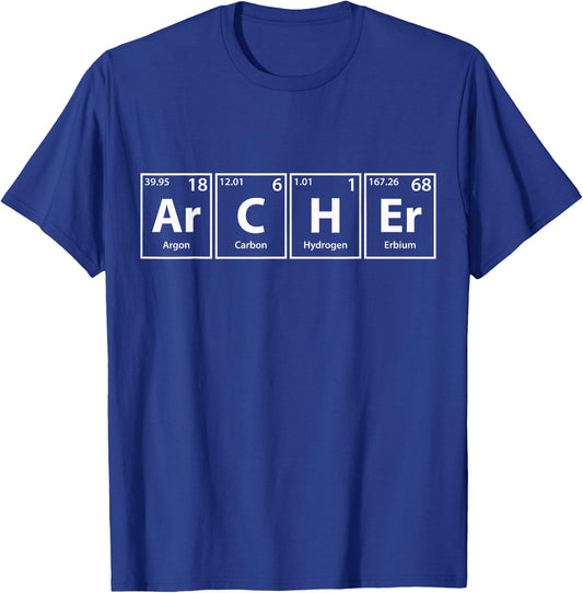 Archer (Ar-C-H-Er) Periodic Table Elements Shirt T-Shirt - T-Shirt | Royal