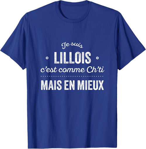Nord Proud D'être Lillois Lille Gift Humour Chti , Black, S