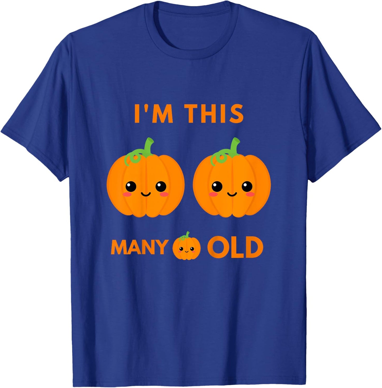 Kids I'm This Many Pumpkins Old - Pumpkin 2nd Bday 2 Years Old T-Shirt - T-Shirt | Royal