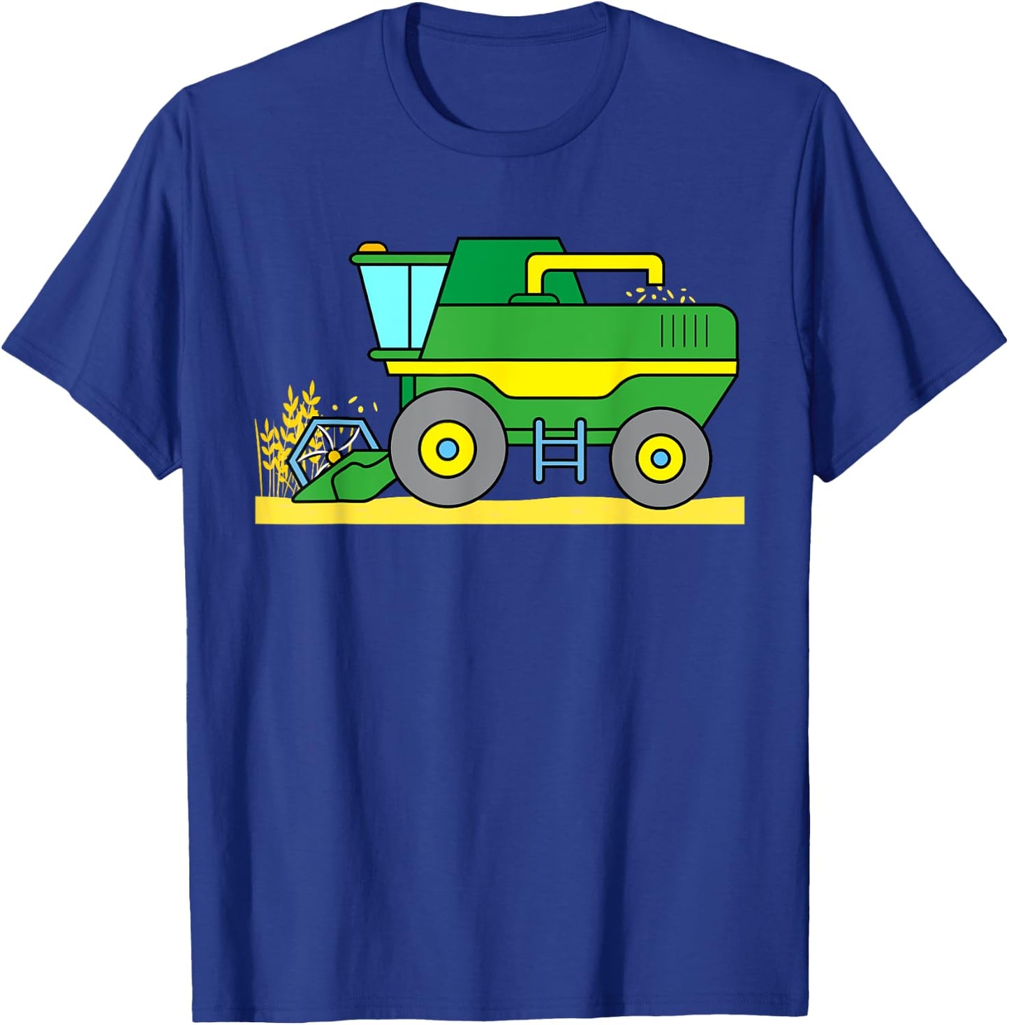 Combine Harvester Harvest Field Boy Girl Women Men Farm T-Shirt - T-Shirt | Royal