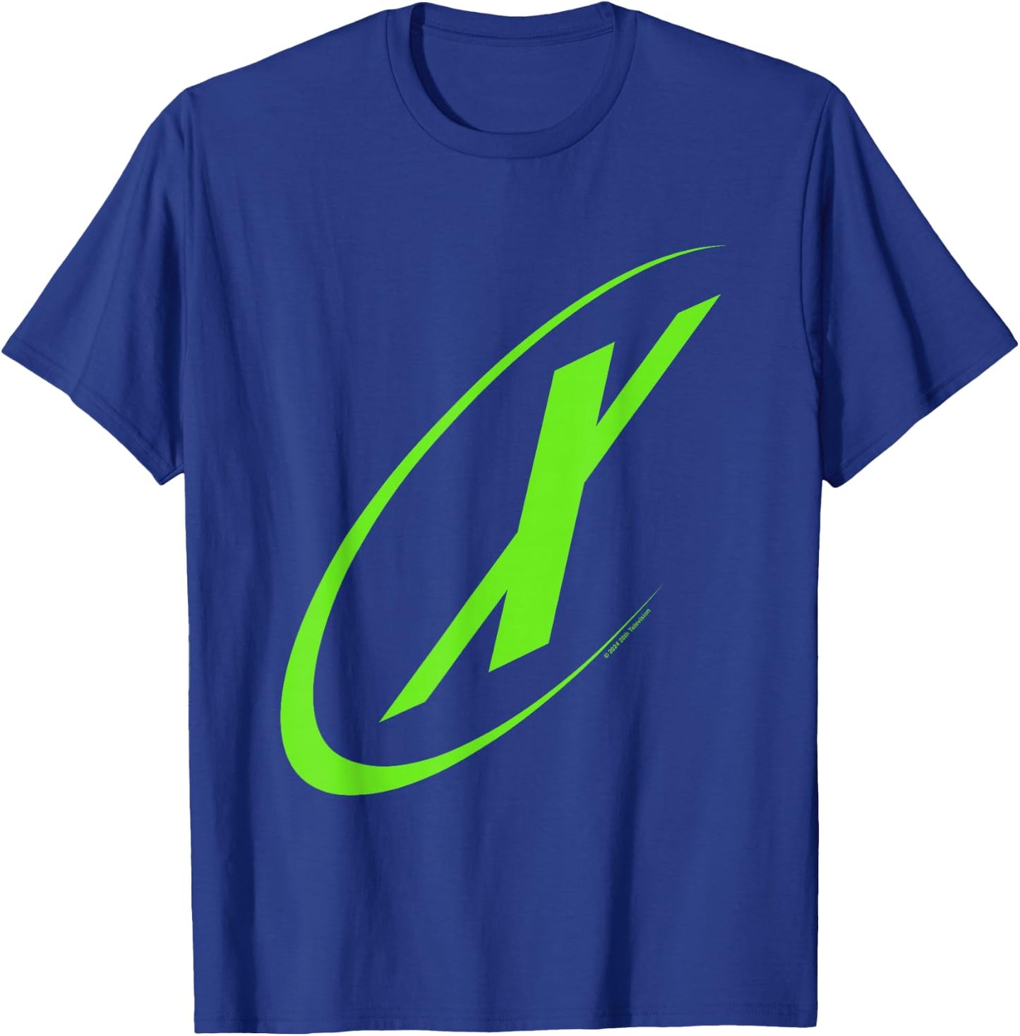 X-Files Retro Neon Green Big X Chest Classic Logo , Black, S T-Shirt - T-Shirt | Royal