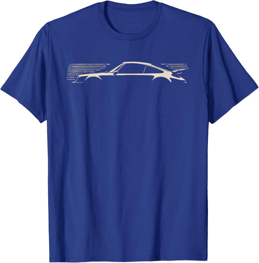 Legendary Racing Sports Car Iconic Racing Car Silhouette T-Shirt - T-Shirt | Royal