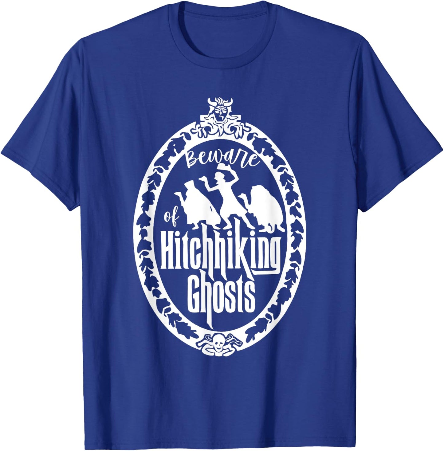 Beware Of Hitchhiking Ghost Halloween T-Shirt - T-Shirt | Royal
