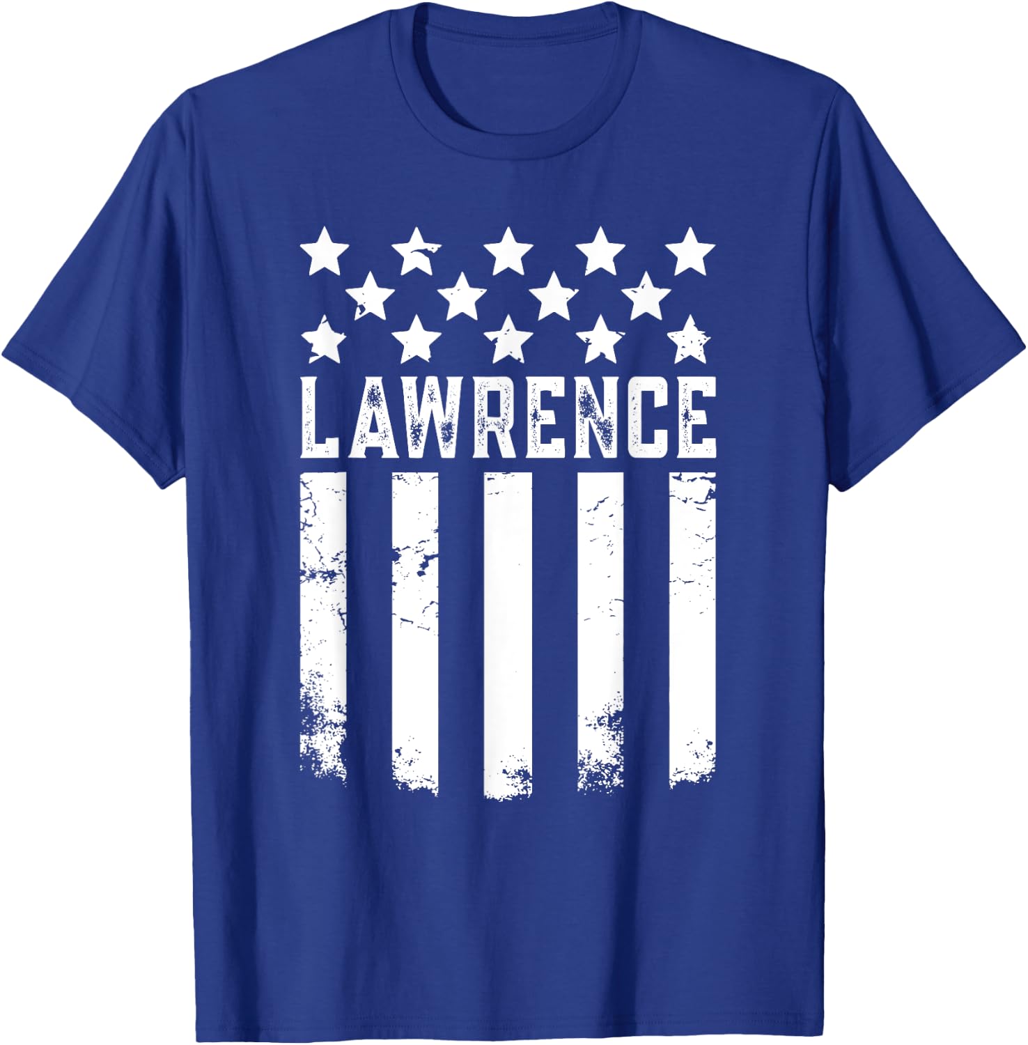 Lawrence Black Heart Pattern , -Adults, Small, , Short Sleeve T-Shirt - T-Shirt | Royal