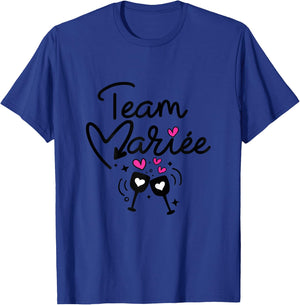 Woman Bride Team Humor Woman Team Bride EVJF , white, Female X-Small T-Shirt - T-Shirt | Royal