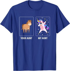 Your Aunt My Aunt Cute Dabbing Unicorn Niece Nephew T-Shirt - T-Shirt | Royal