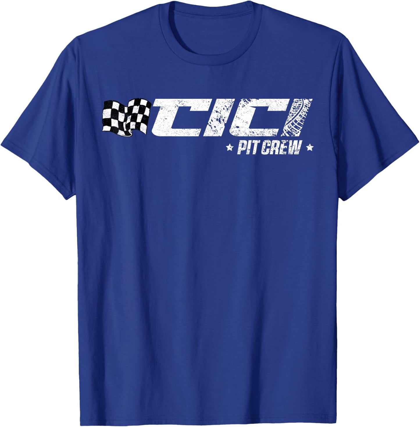 Cici Pit Crew Race Car Birthday Family Racing T-Shirt - T-Shirt | Royal