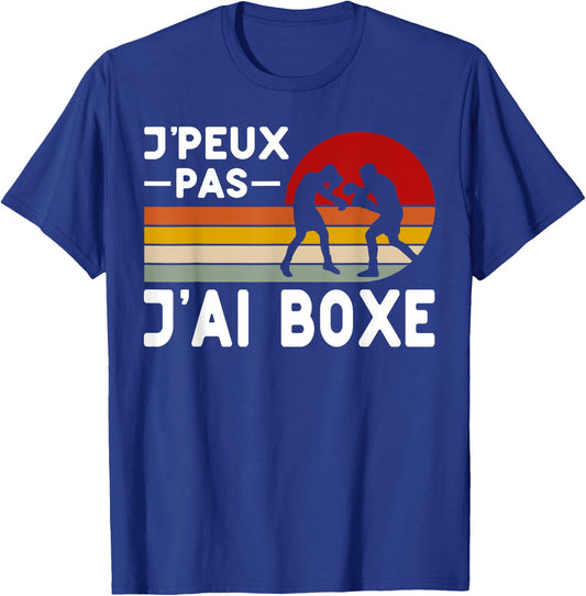 Je Peux Pas J'ai Boxe Humour Boxer Boxer Coach Funny T-Shirt - T-Shirt | Royal
