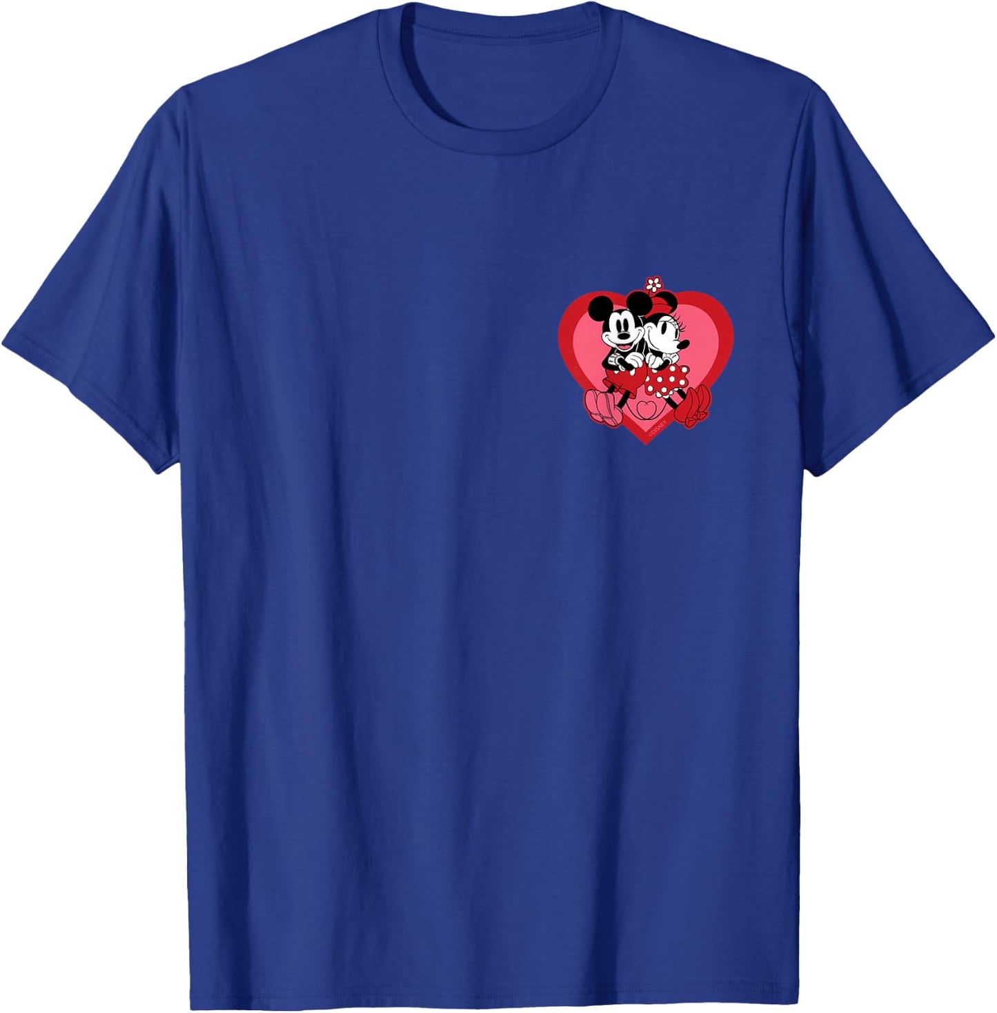 Disney Mickey & Minnie Mouse Couples Valentine’s Tail Heart T-Shirt - T-Shirt | Royal