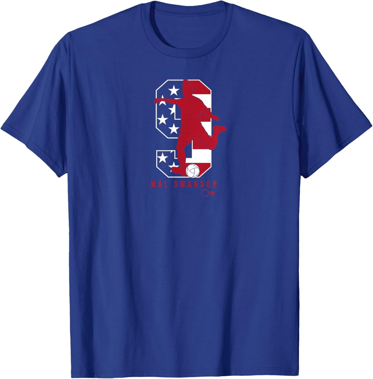Mal Swanson 9: USWNT Players Association - USA Soccer T-Shirt - T-Shirt | Royal