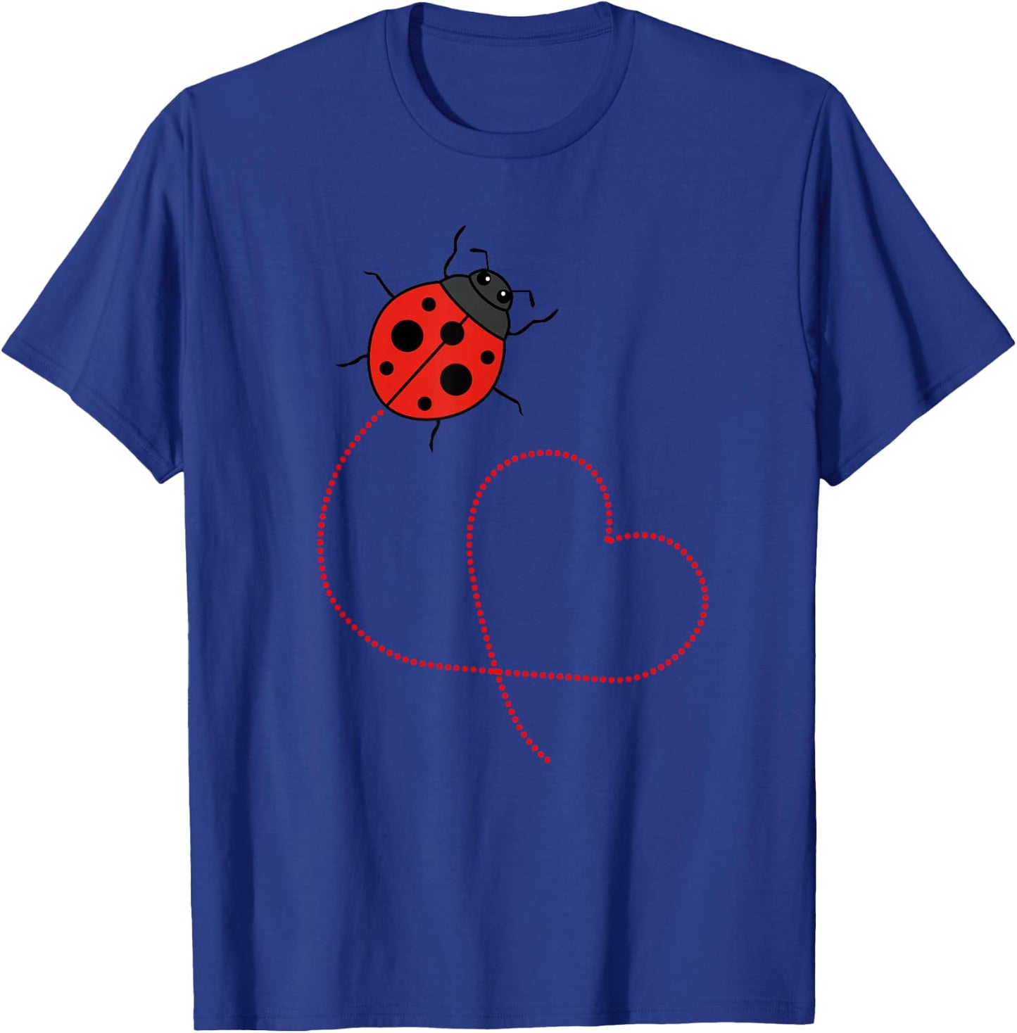 Ladybird Heart Nature Wildlife Animals Cute Beetle , black T-Shirt - T-Shirt | Royal