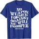Retro Groovy Faith Isaiah 54 17 No Weapon Formed Against Me T-Shirt - T-Shirt | Royal