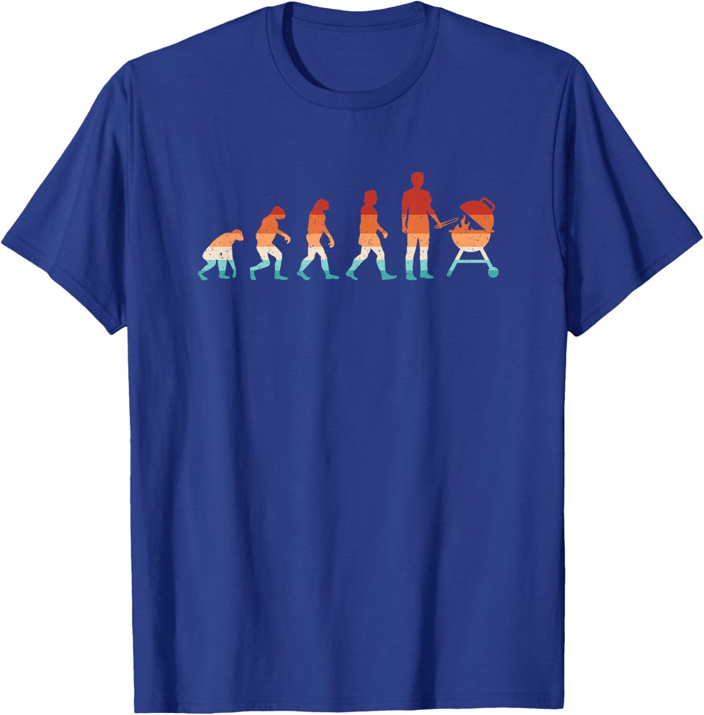 Evolution Grilling Funny BBQ Retro Grill Barbecue Men T-Shirt - T-Shirt | Royal