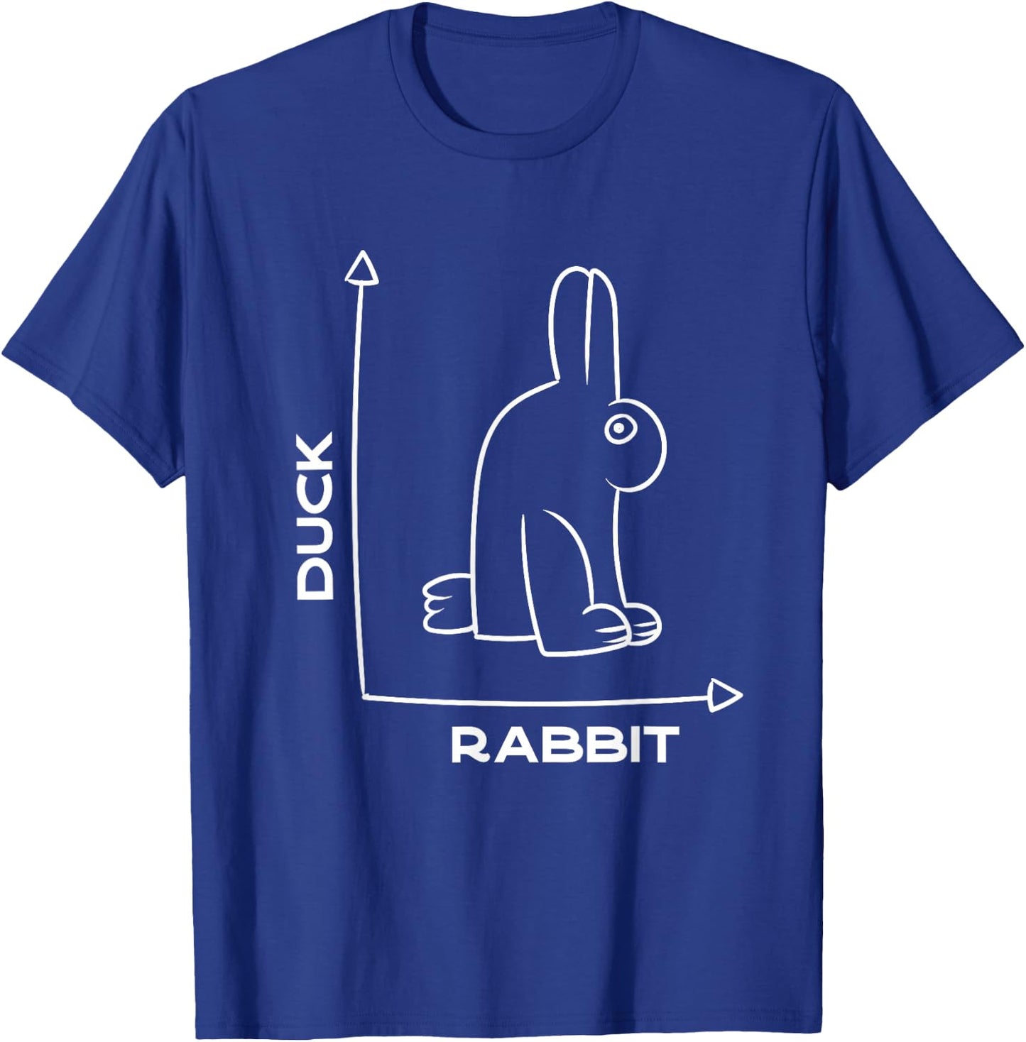Ente - Kaninchen - lustig - Witz - Hase - optische Täuschung - Wortspiel T-Shirt - T-Shirt | Royal