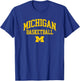 University of Michigan Wolverines Basketball T-Shirt - T-Shirt | Royal