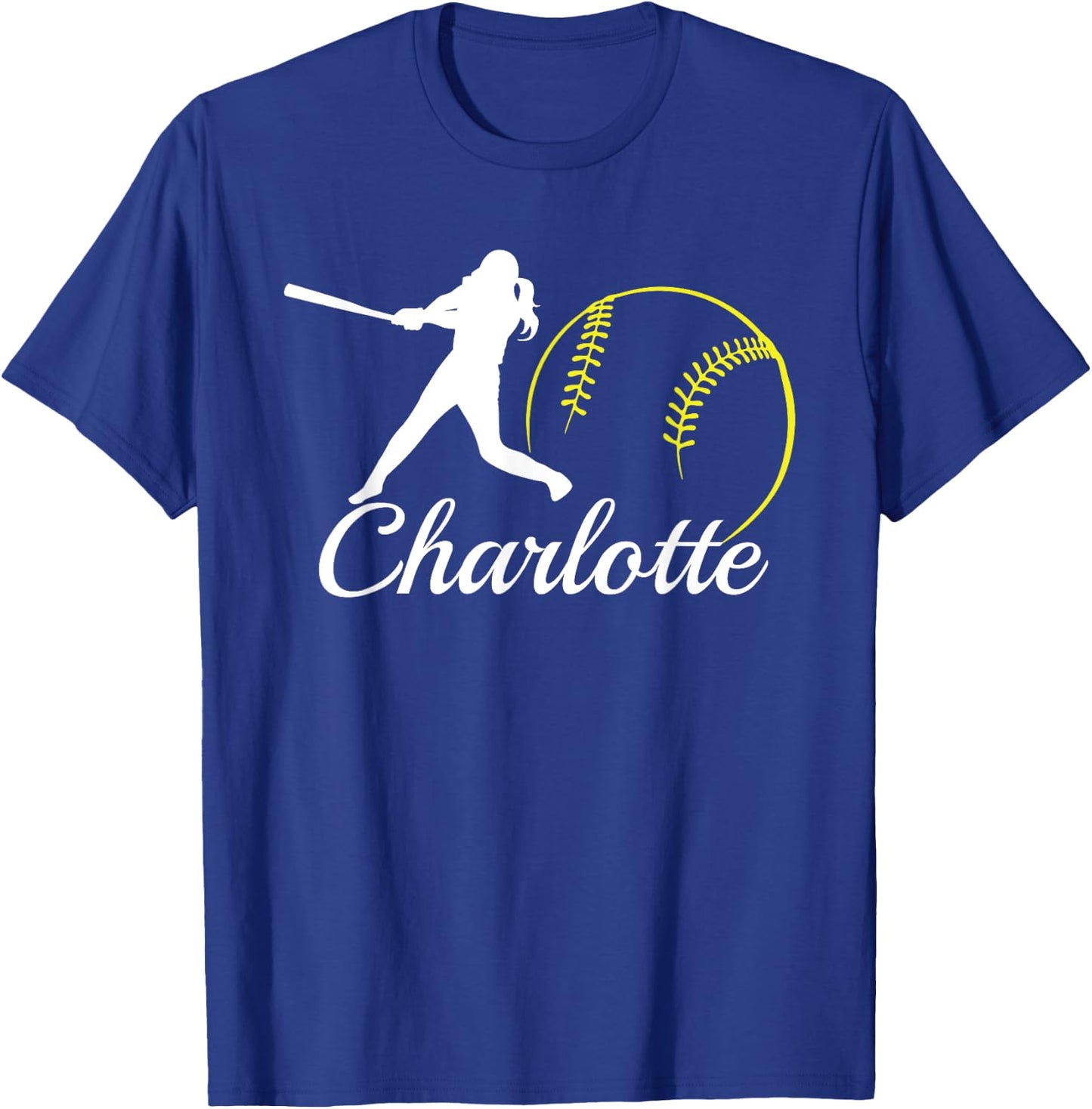 Charlotte Softball Name Shirt for Charlotte T-Shirt - T-Shirt | Royal