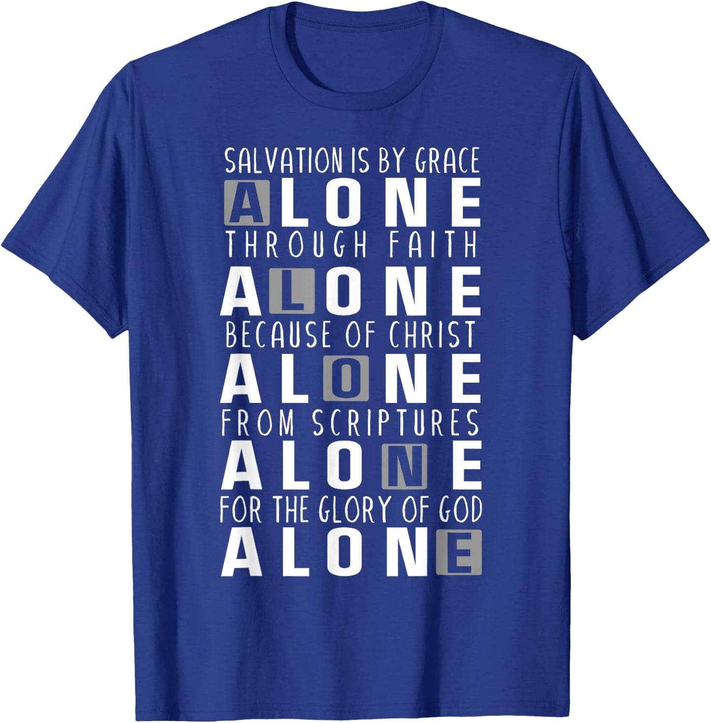 Five Solas of the Reformation T-Shirt - T-Shirt | Royal