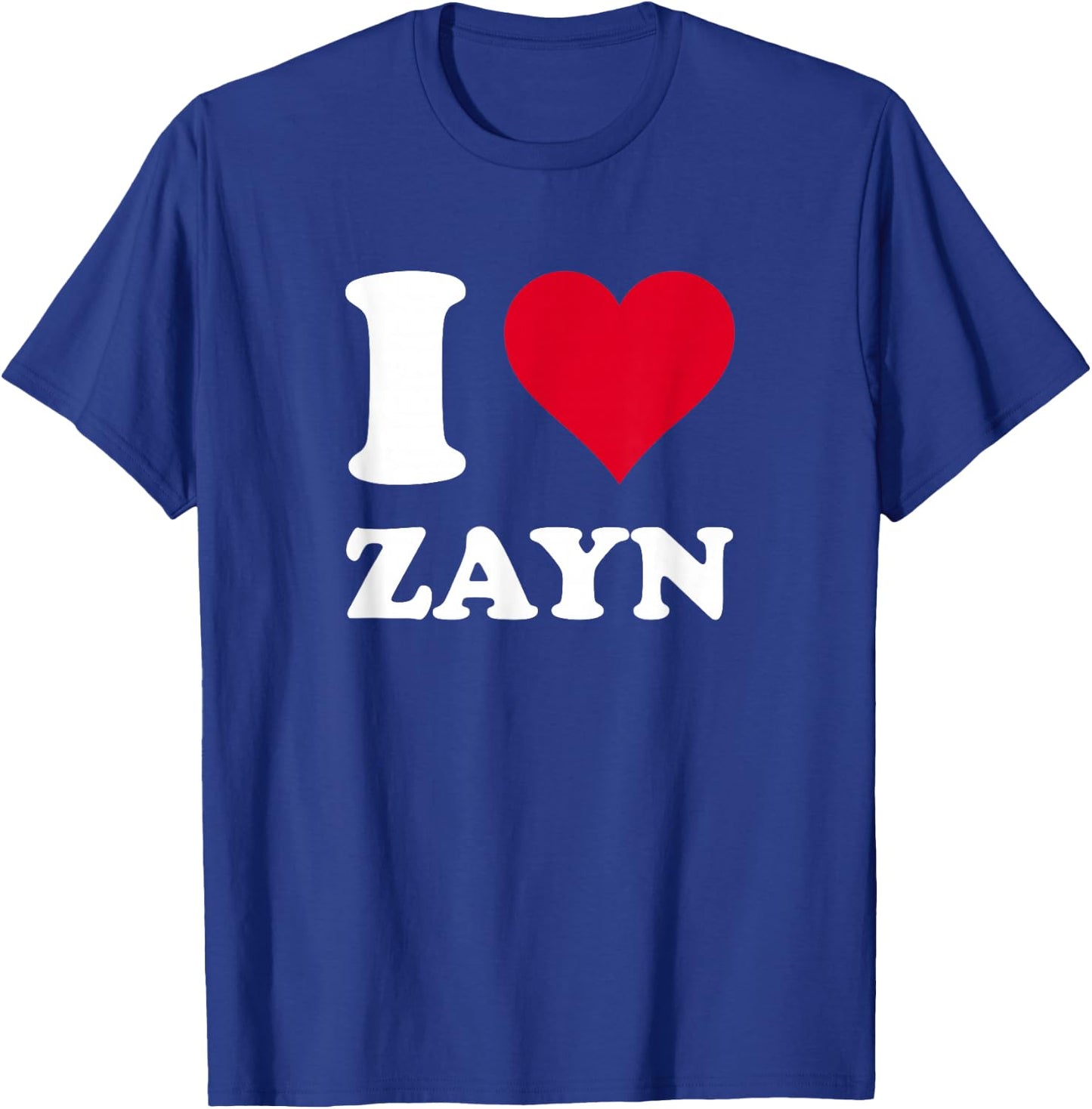 Red Heart I Love Zayn T-Shirt - T-Shirt | Royal