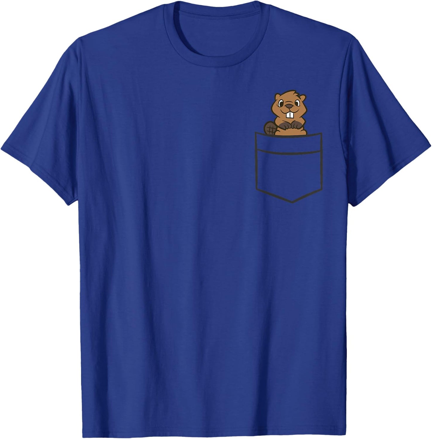 Beaver in The Pocket Cute Beaver T-Shirt - T-Shirt | Royal