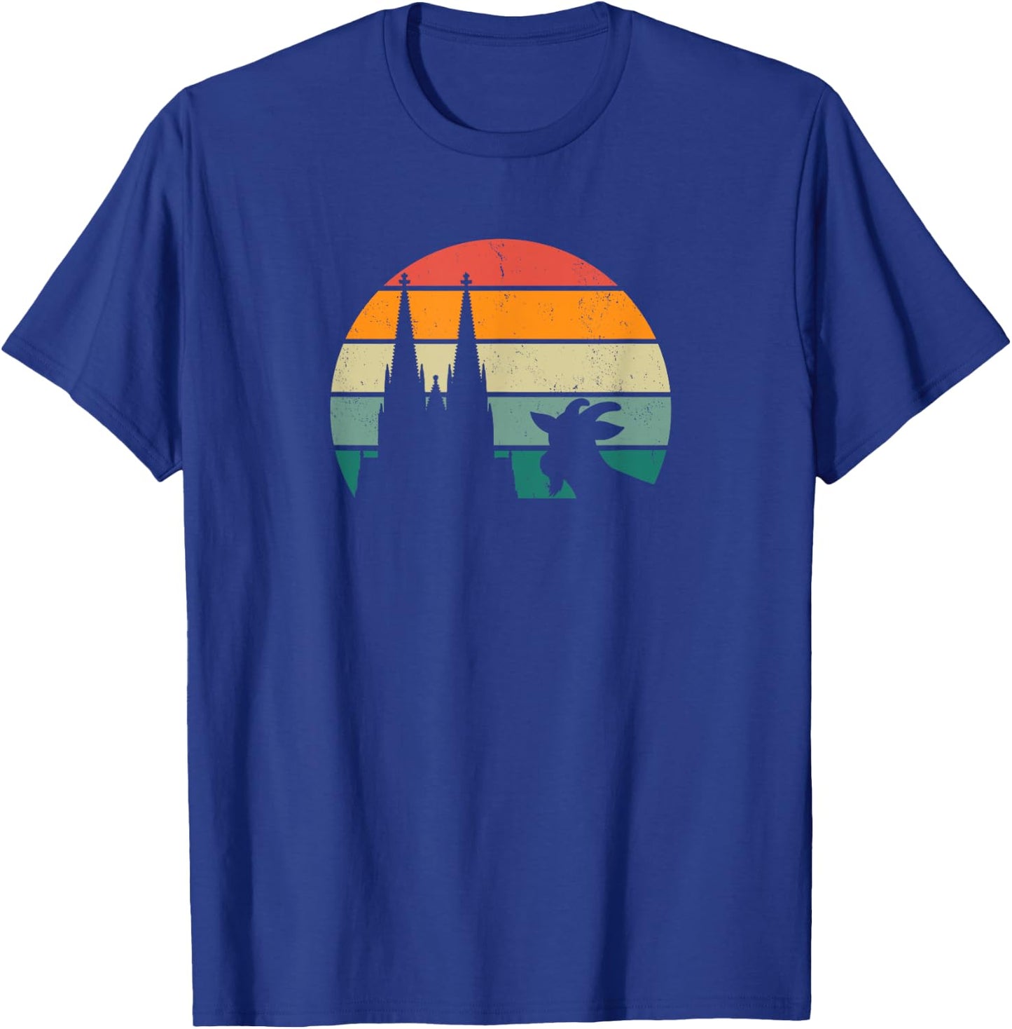 Cologne, My Town! Geißbock with Cathedral and Moon. Cologne Pride , black T-Shirt - T-Shirt | Royal