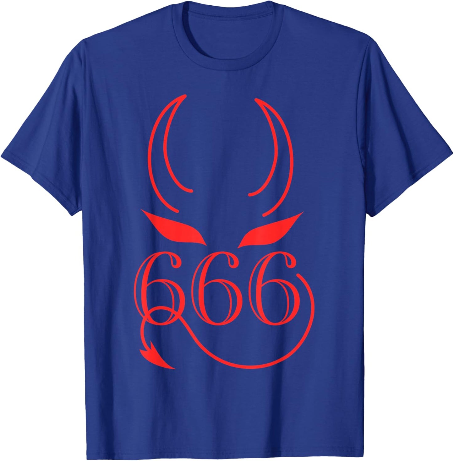 Satan 666 Devil's Symbol Goat Dark Sign Devil Gift T-Shirt - T-Shirt | Royal