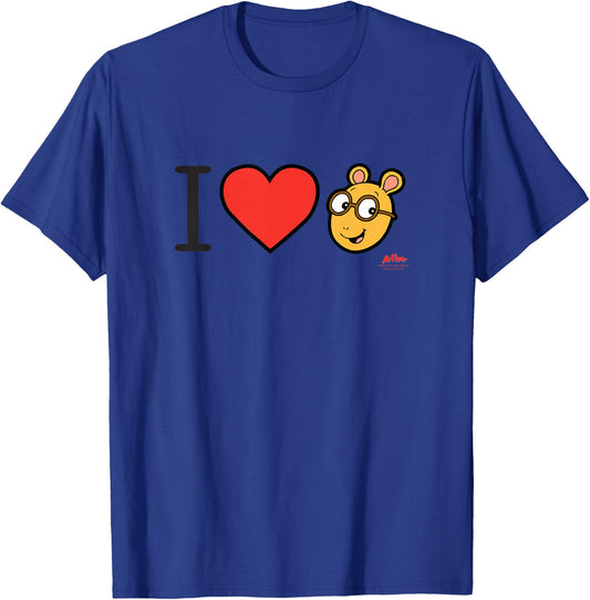 Kids Arthur I Heart Arthur Cartoon T-Shirt - T-Shirt | Royal
