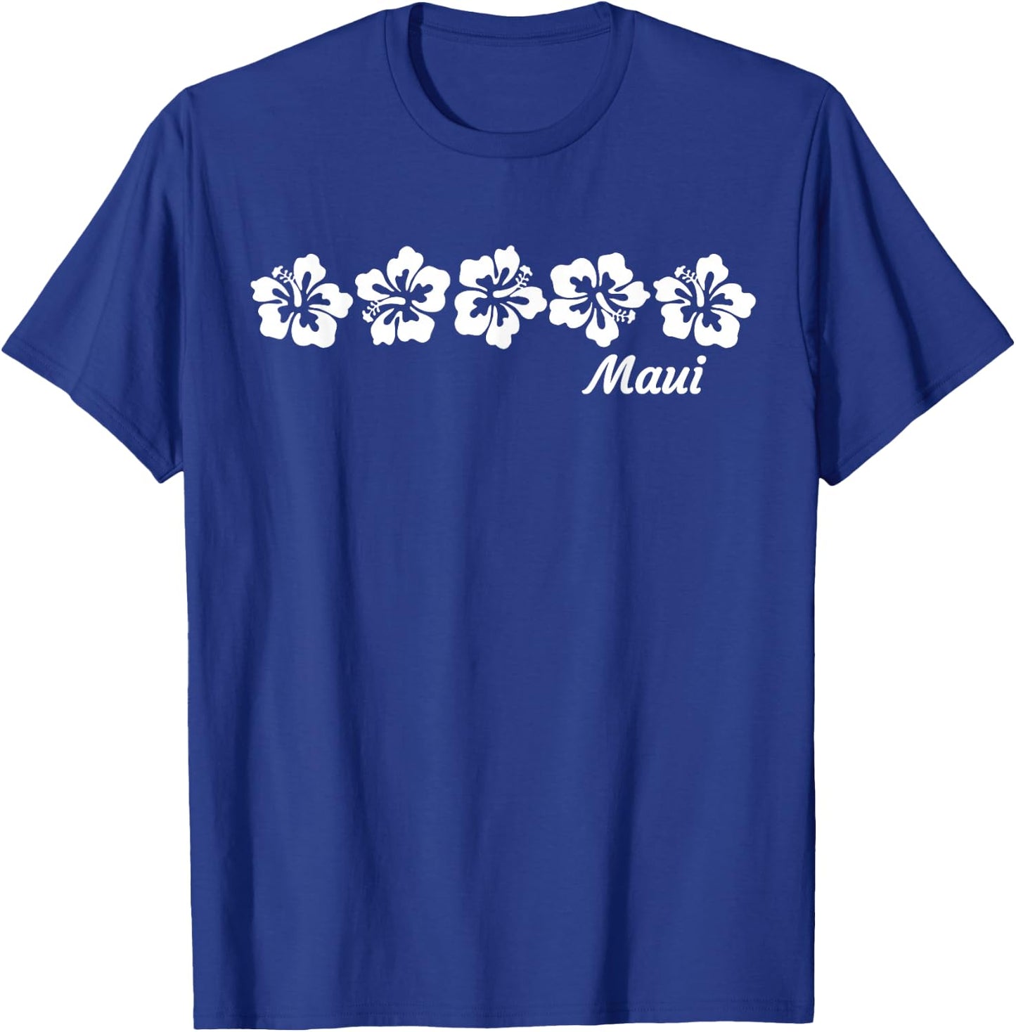 MAUI - Hawaiian Hibiscus Flowers - Maui T-Shirt - T-Shirt | Royal