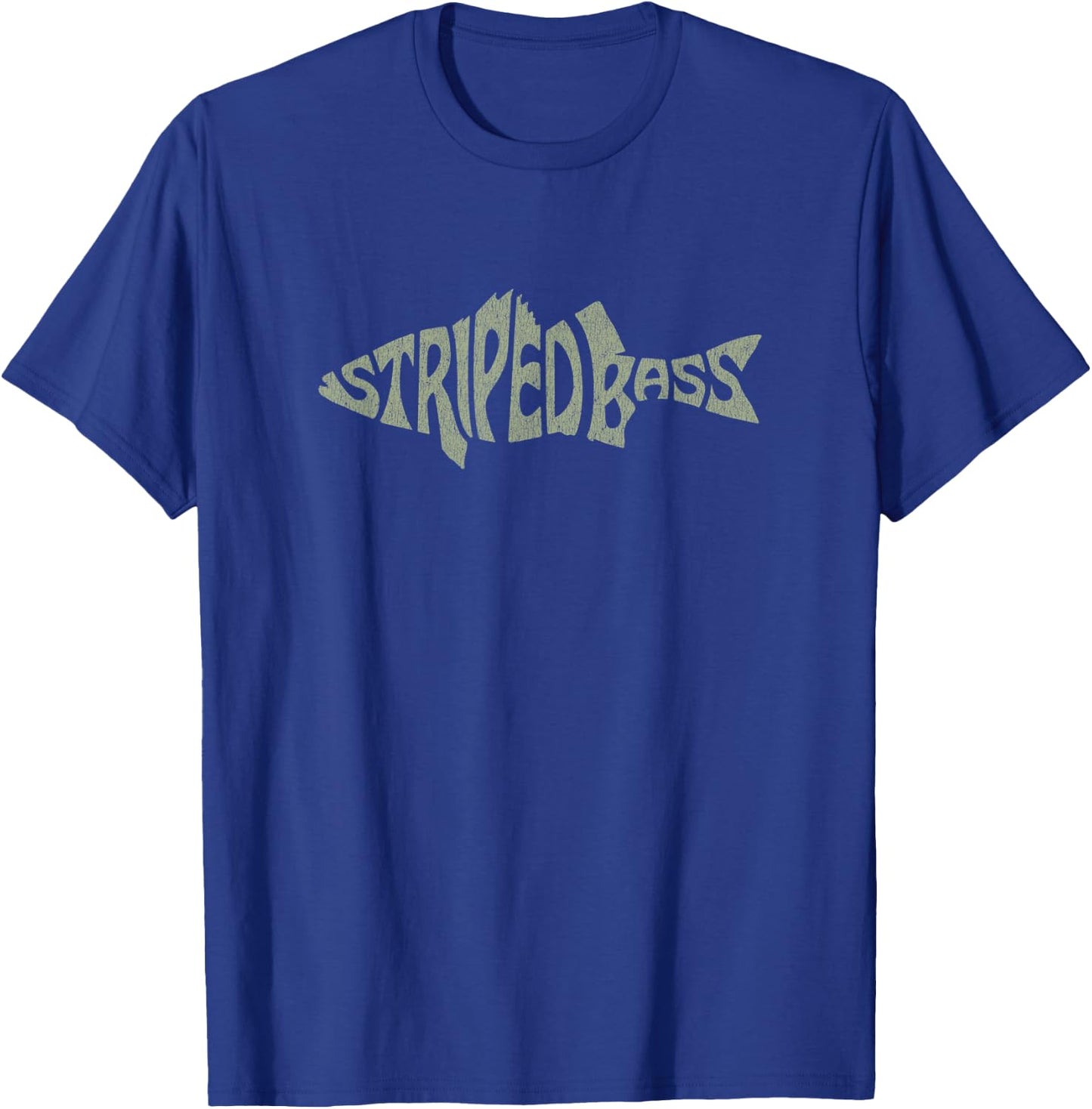 Striped Bass Fishing Art for Striper Fisherman Rockfish Fish T-Shirt - T-Shirt | Royal