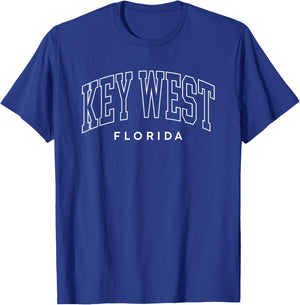 Key West Florida Retro Preppy Throwback Vintage Souvenir T-Shirt - T-Shirt | Royal