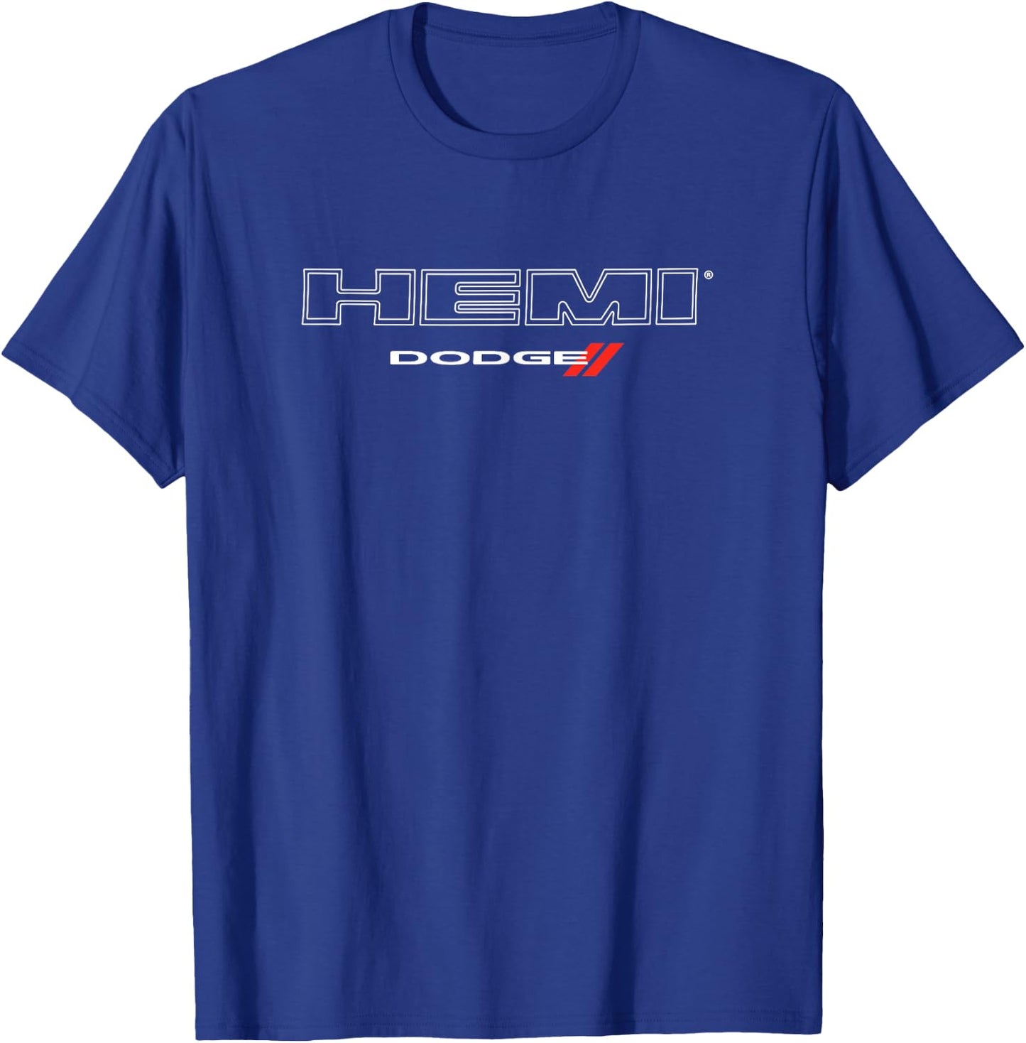 Dodge HEMI Light Wordmark Logo - Black, Small, , Short Sleeve, Classic Fit, Cotton Blend, Casual Modern, Automotive Theme T-Shirt - T-Shirt | Royal