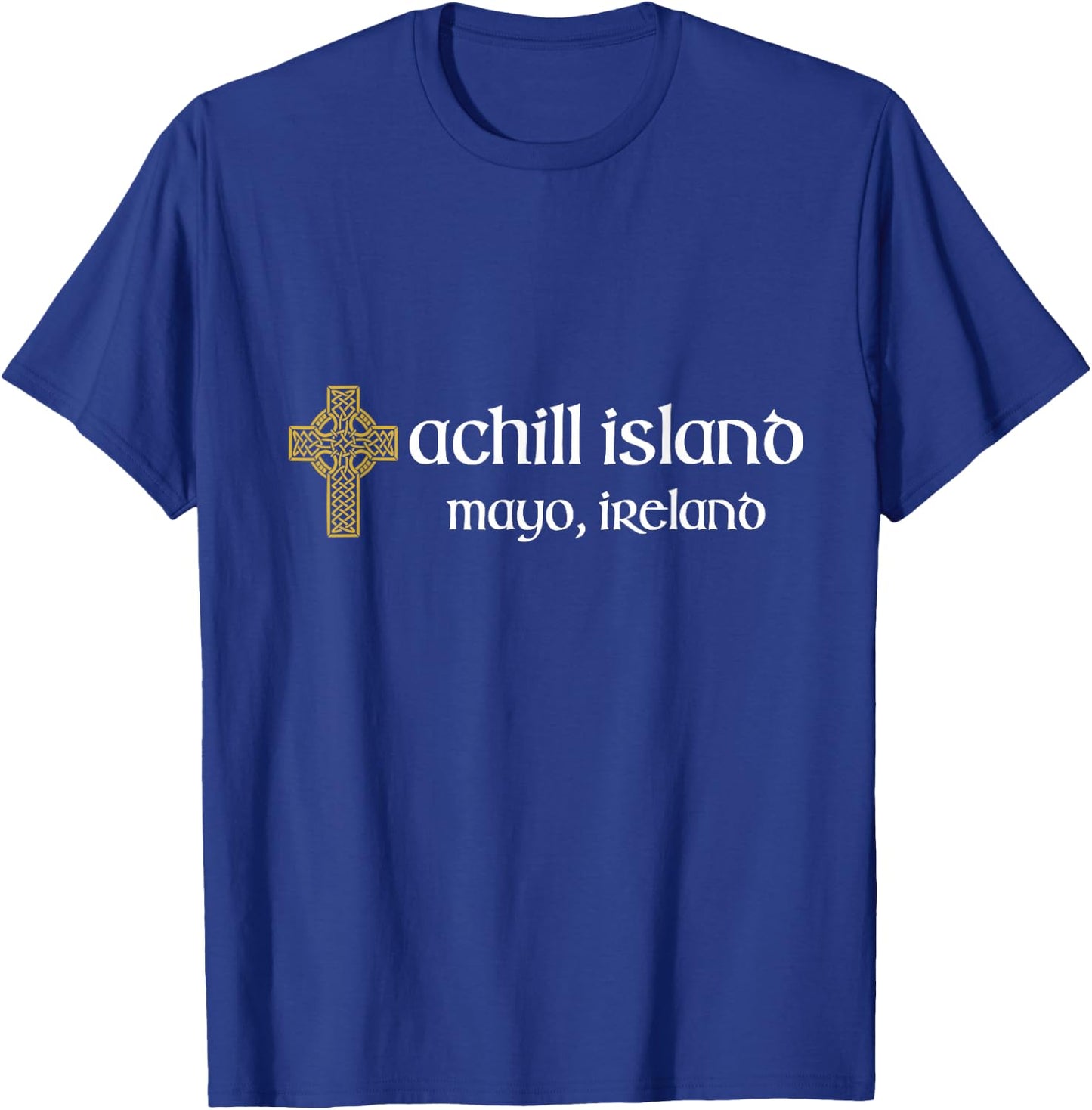 Achill Island Mayo Ireland Celtic Cross T-Shirt - T-Shirt | Royal