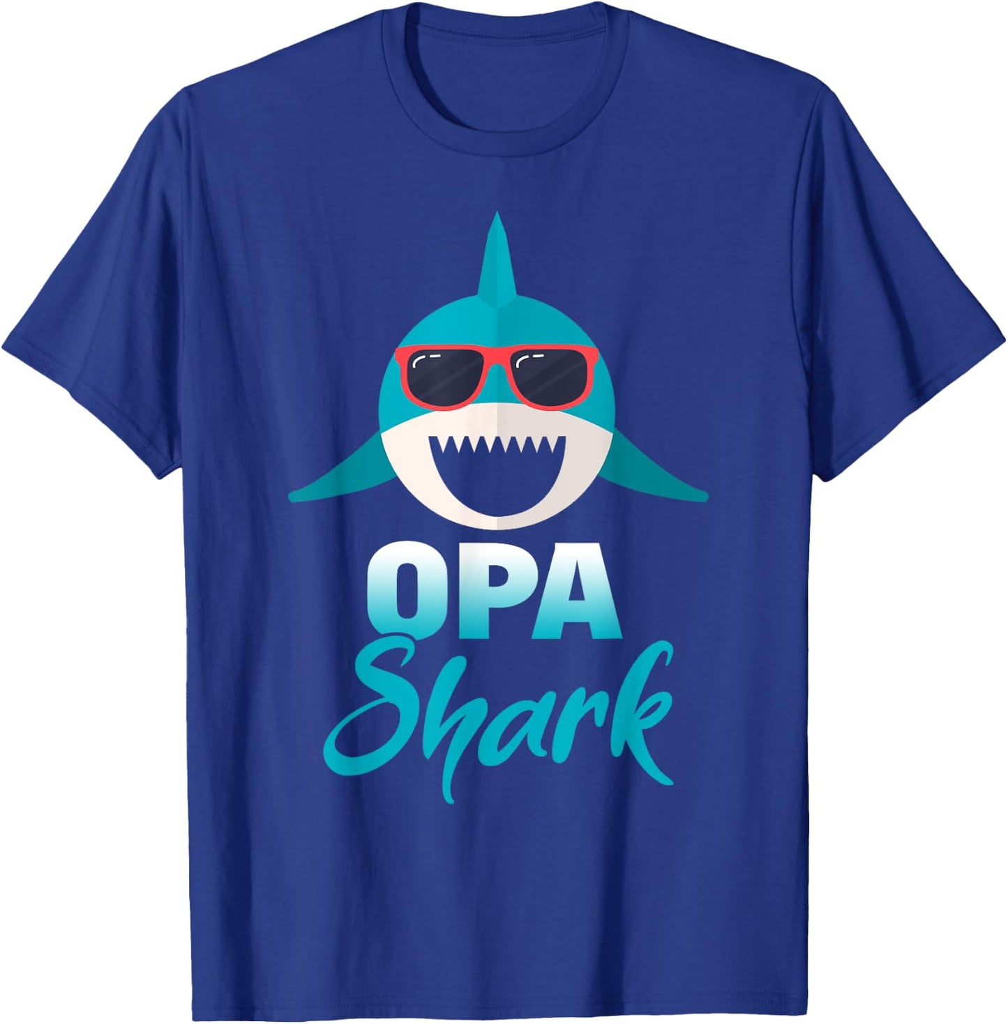 Opa Shark Wearing Cool Sunglasses Grandpa T-Shirt - T-Shirt | Royal