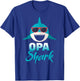 Opa Shark Wearing Cool Sunglasses Grandpa T-Shirt - T-Shirt | Royal