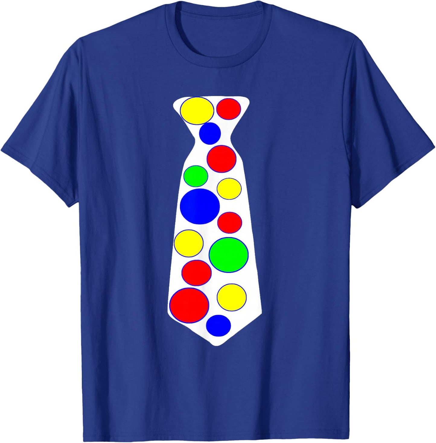 Jumbo Tie Clown Costume Shirt Multi Colored Polka Dots T-Shirt - T-Shirt | Royal