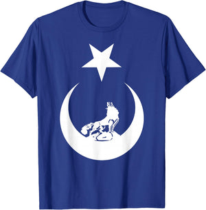 Türkisches Bozkurt Grey Wolf Flag Shirt T-Shirt - T-Shirt | Royal