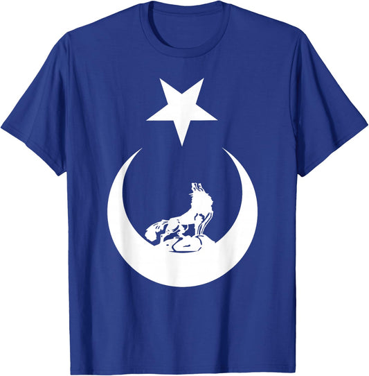 Türkisches Bozkurt Grey Wolf Flag Shirt T-Shirt - T-Shirt | Royal
