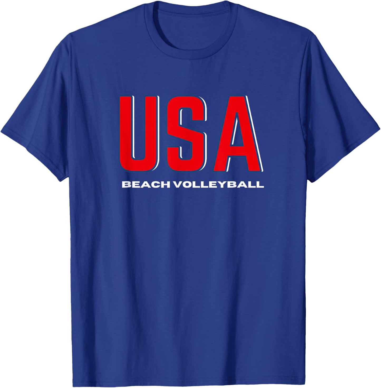 Beach Volleyball USA Bold American Sportswear T-Shirt - T-Shirt | Royal