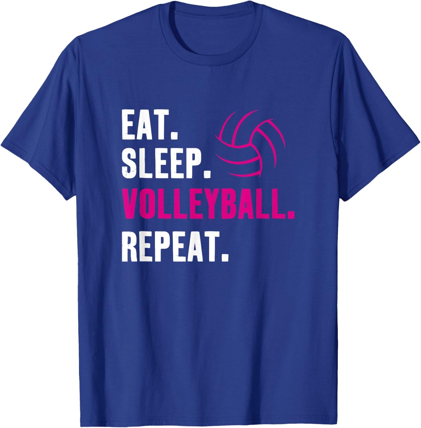 Eat Sleep Volleyball Repeat T-Shirt - T-Shirt | Royal