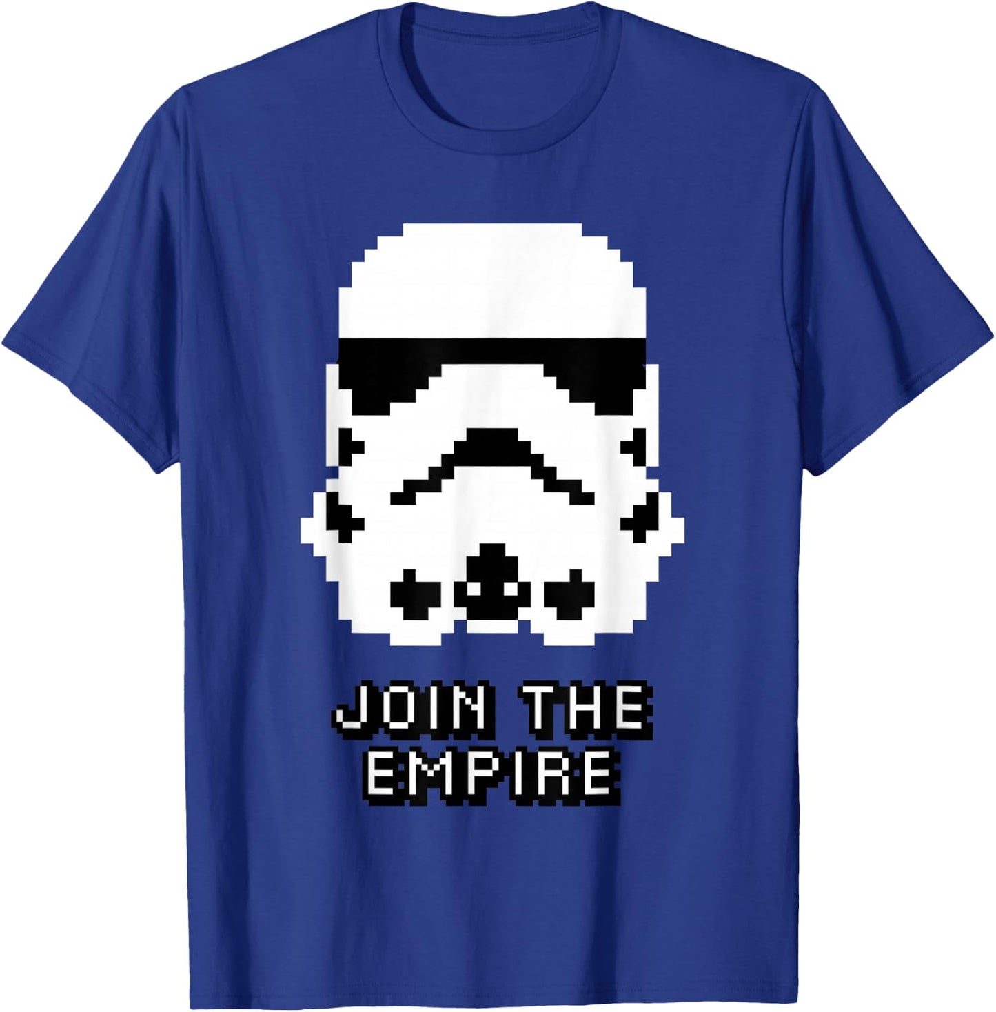Star Wars Stormtrooper Big Face Pixel Art Join The Empire T-Shirt - T-Shirt | Royal