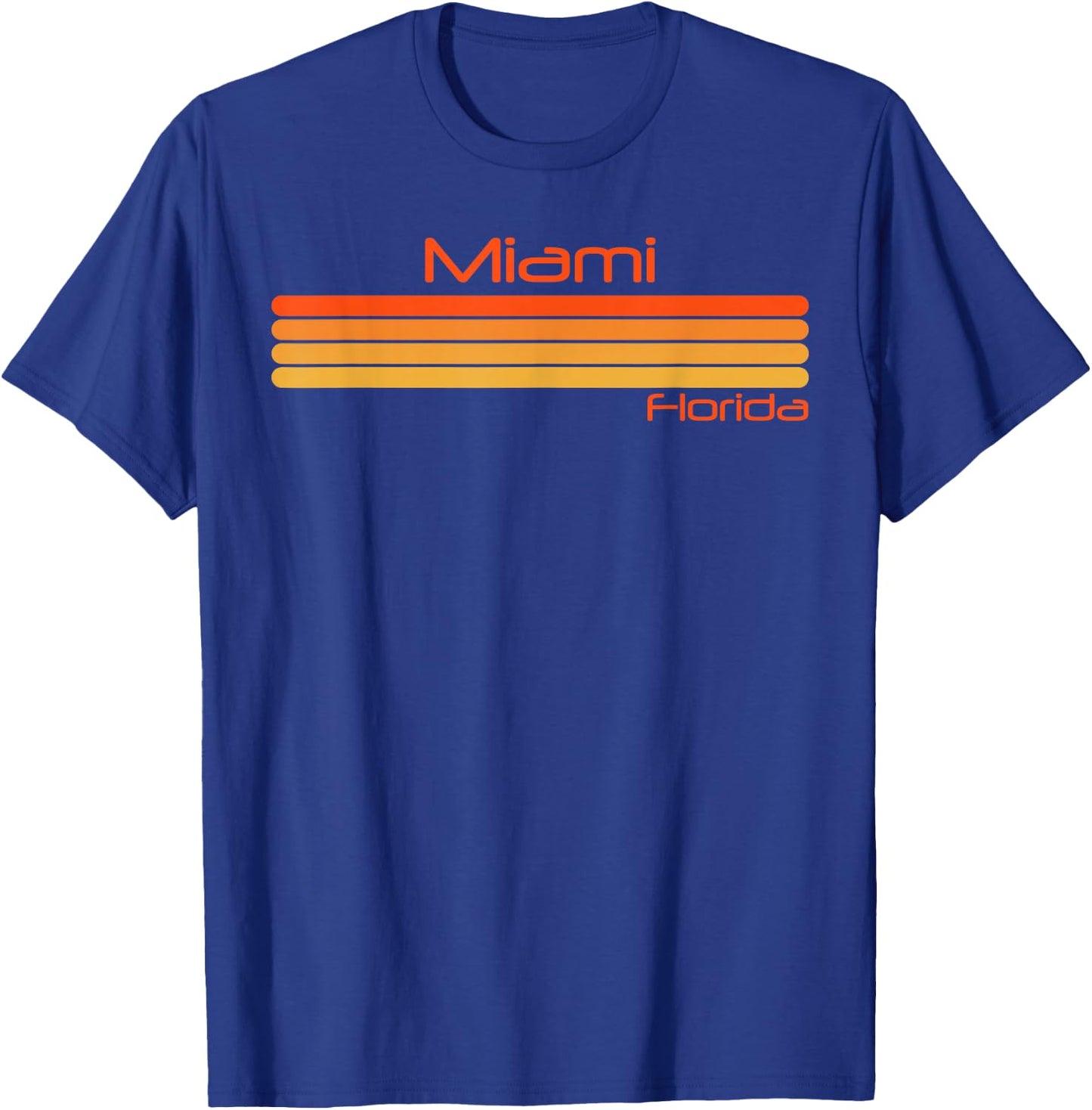 Retro Miami Florida , black T-Shirt - T-Shirt | Royal