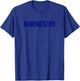 Rücken Aufdruck Hinten Blauer Schriftzug Bademeister T-Shirt - T-Shirt | Royal