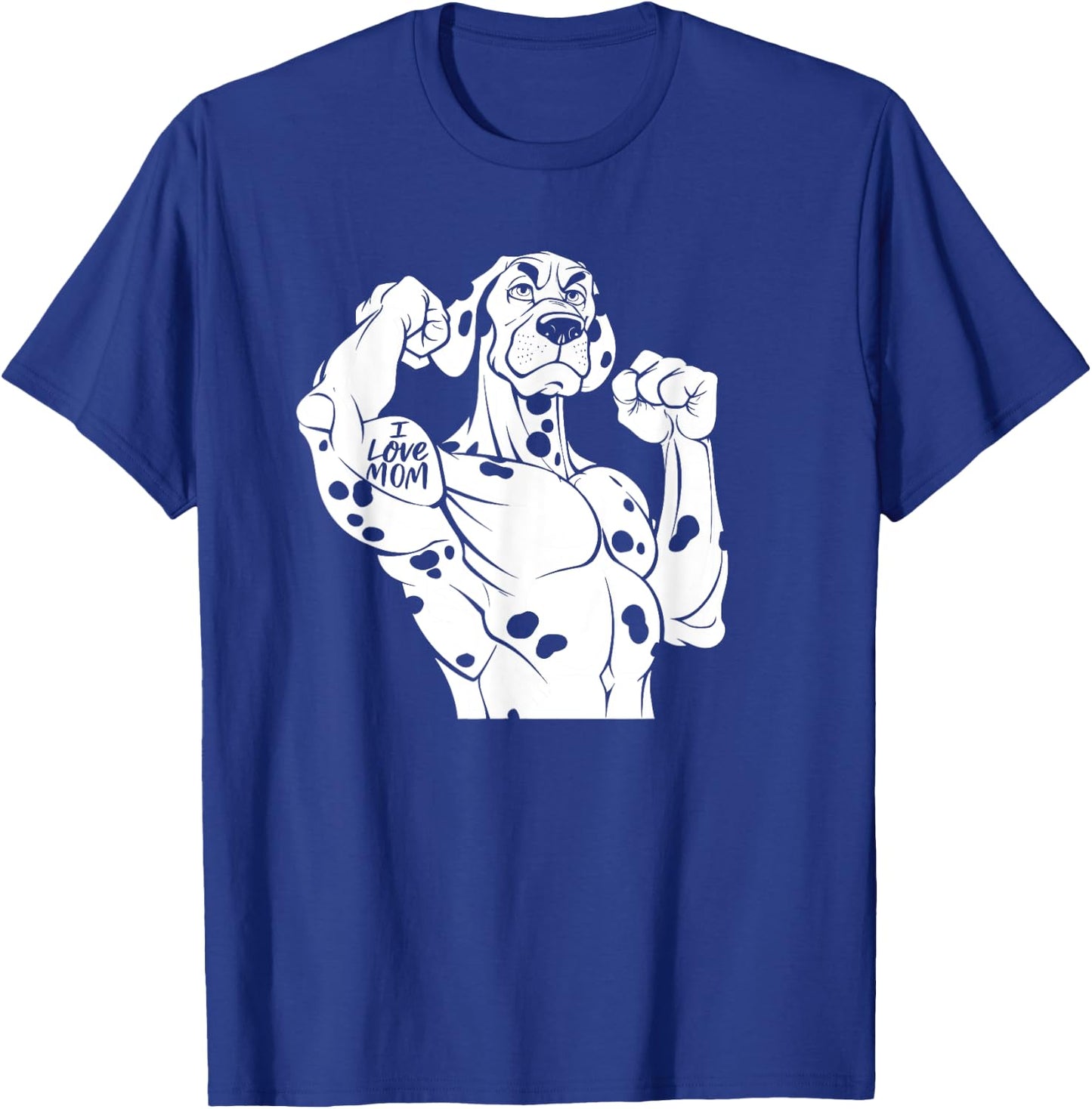 Dog Breed Biceps Tattoo - Four-Legged Dog Dalmatian , black, S T-Shirt - T-Shirt | Royal