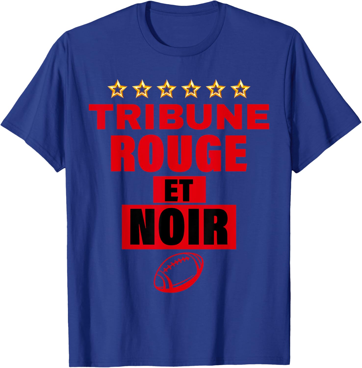 Rugby Toulouse Supporter Tribune Red and Black Man Woman , Black, S T-Shirt - T-Shirt | Royal