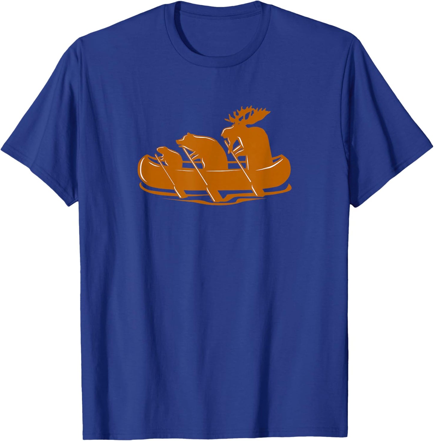 Canoeing Beaver Bear Moose Canoe Team Funny T-Shirt - T-Shirt | Royal