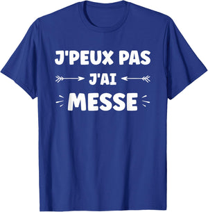 Humor Church Mass I Can't Have Messe , Black, S T-Shirt - T-Shirt | Royal